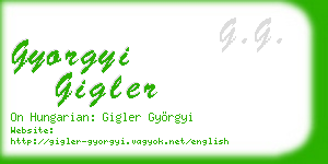 gyorgyi gigler business card